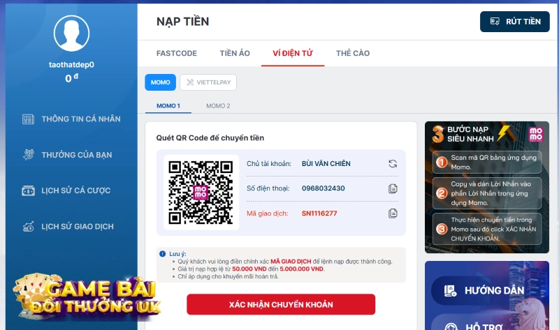 nạp tiền Sin88
